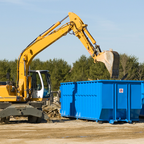 what size residential dumpster rentals are available in Irving Michigan